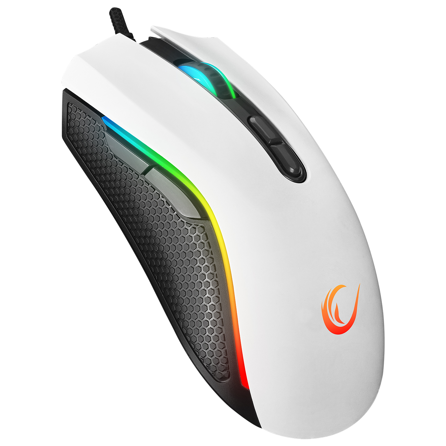 Rampage SMX-R44 V2 Makrolu Beyaz 12800 DPI RGB Ledli  Gaming Oyuncu Mouse